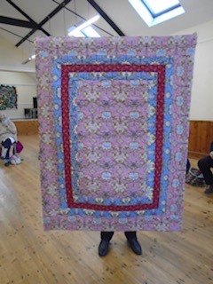 A lovely quilt made by Barbara using William Morris print fabric